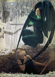 De dood en de doodgraver, 1900